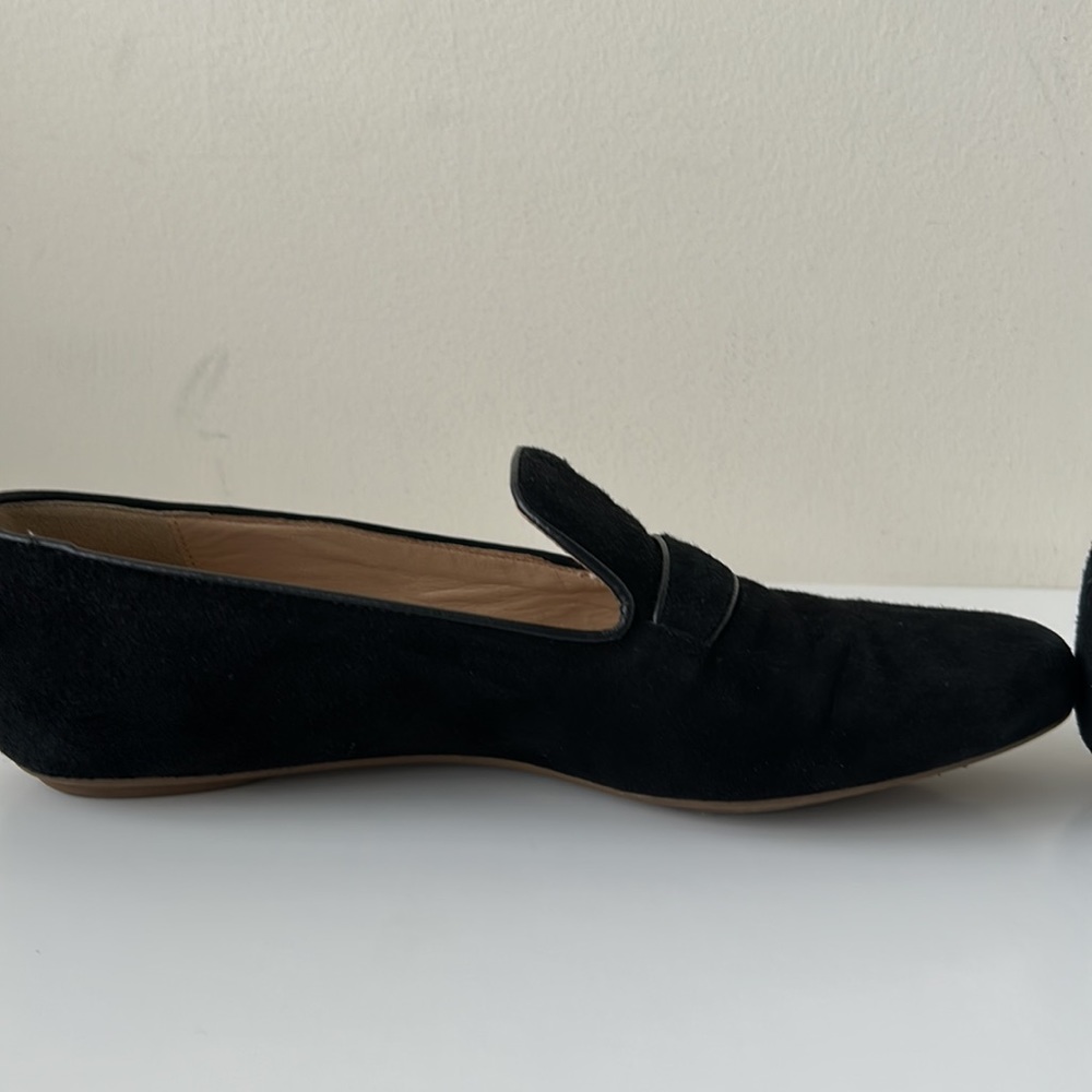J. Crew Georgie Suede Penny Loafer Shoes Black 7 - Picture 7 of 13